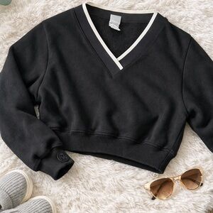 PINK Victoria's Secret Black V-Neck Sweater